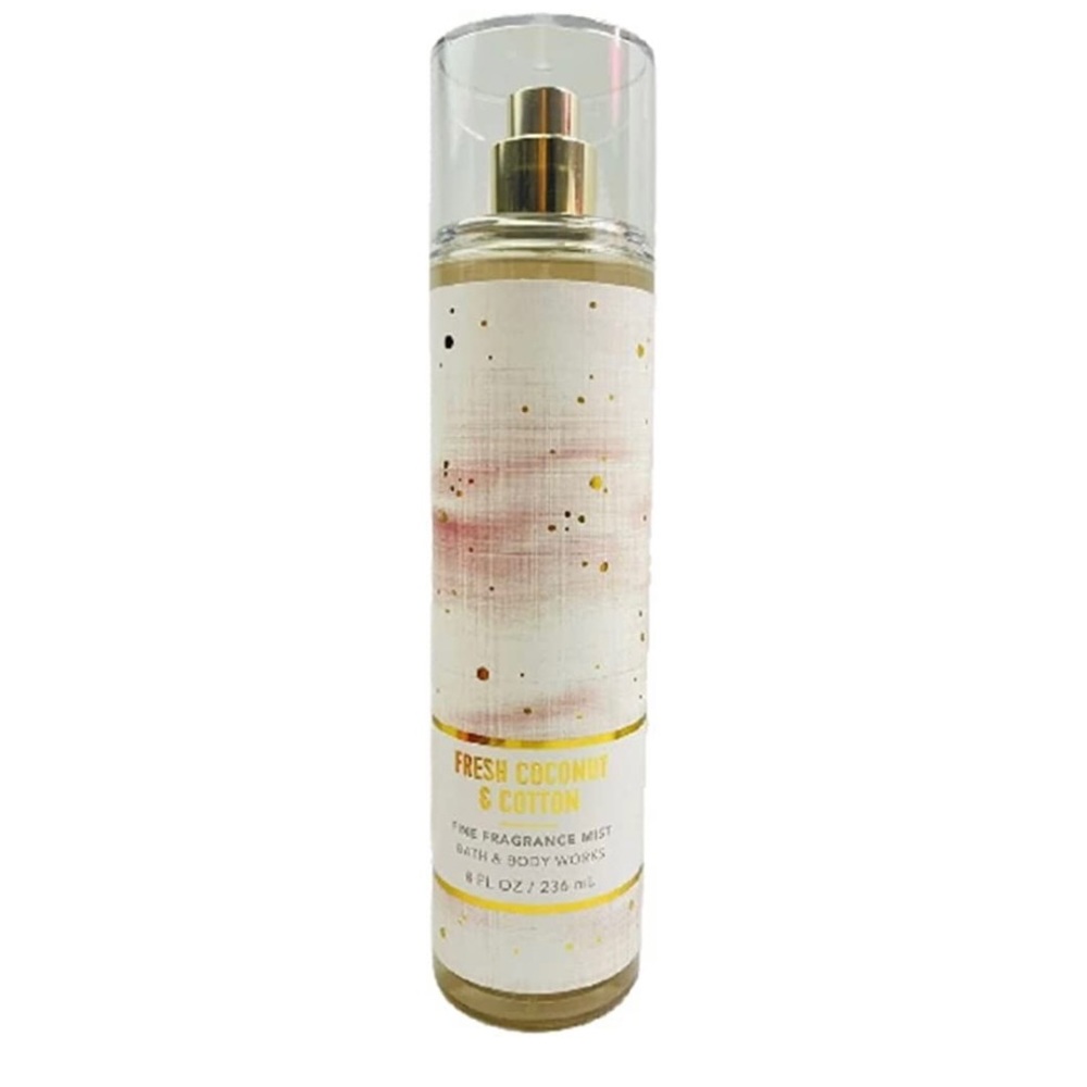 Bath and Body Works Fresh Coconut & Cotton Fine Fragrance Mist 8 Ounce Full Size